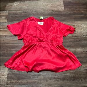 Elegant Red Women's Top